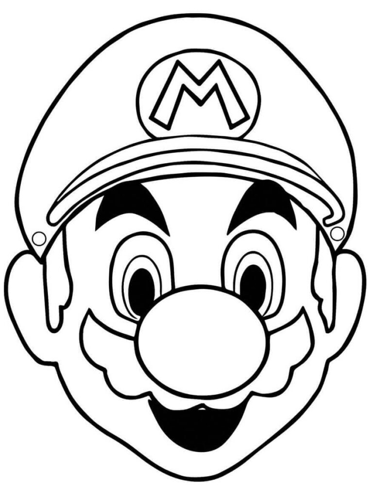 Coloriage Le Visage Mario