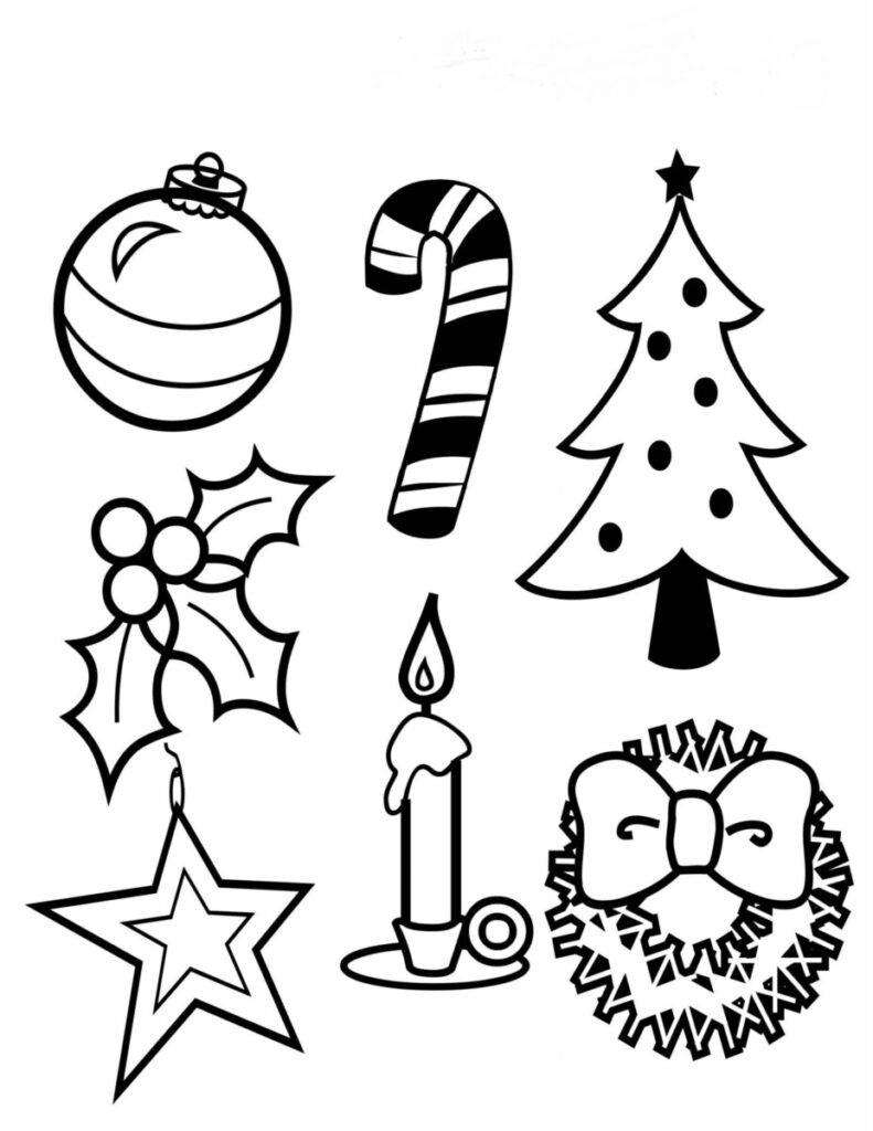 Coloriage Symboles Noël