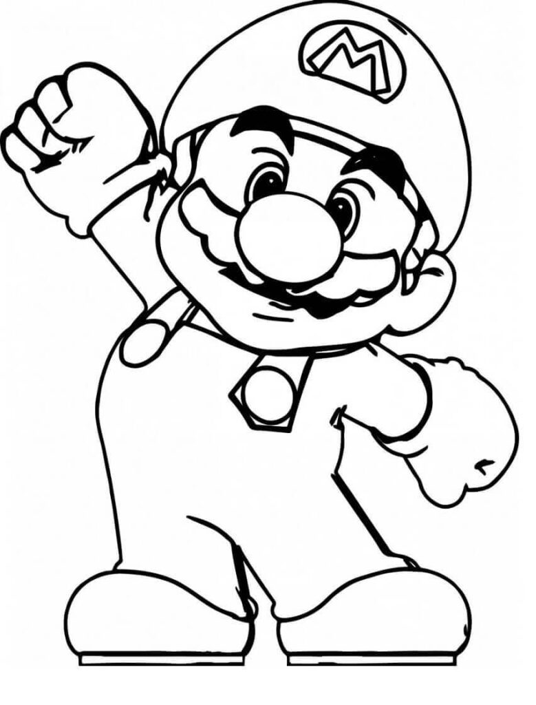Gratuit Coloriage Adorable Mario