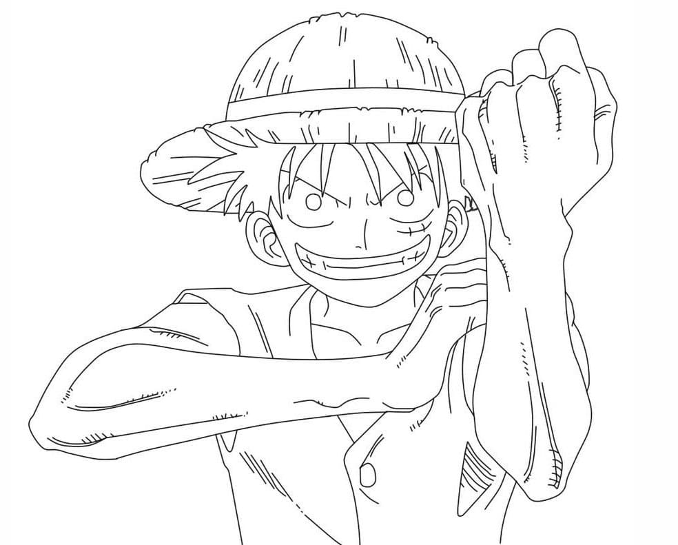 One Piece Luffy Coloriage