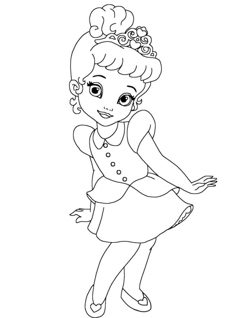 Coloriage petite princesse page