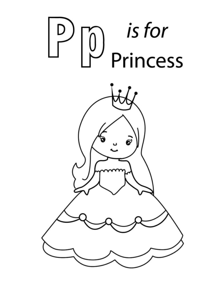 Coloriage une petite princesse page