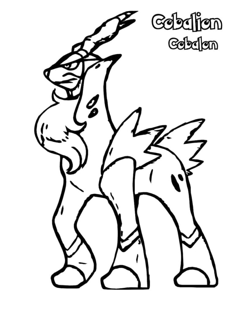 Pokémon Légendaire Cobaltium Coloriage
