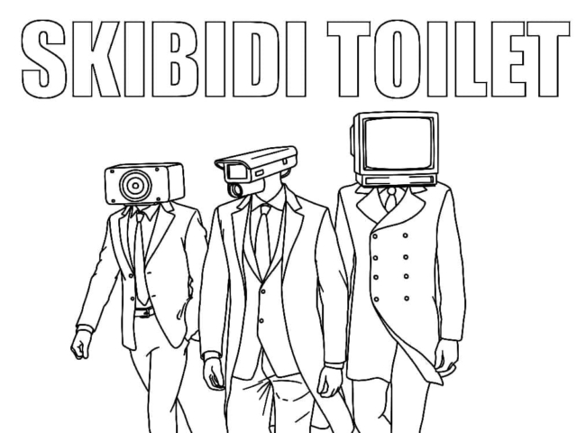 Coloriage des personnages des toilettes de skibidi