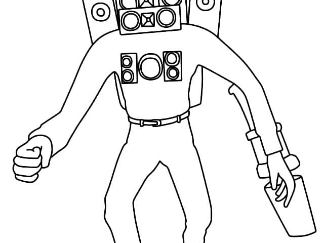 Titan Speakerman Coloriage